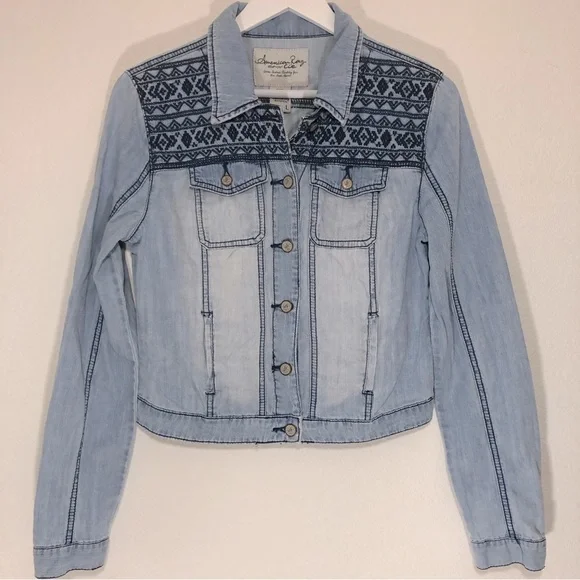 American Rag Tops American Rag Embroidered Button Up Shirt - Main Image